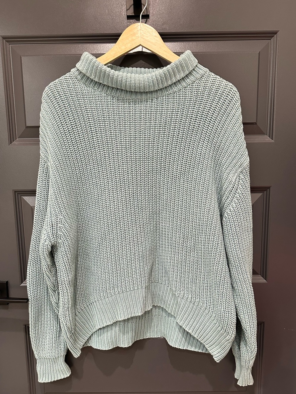 French Connection turtleneck shaker-stitch knit sweater
